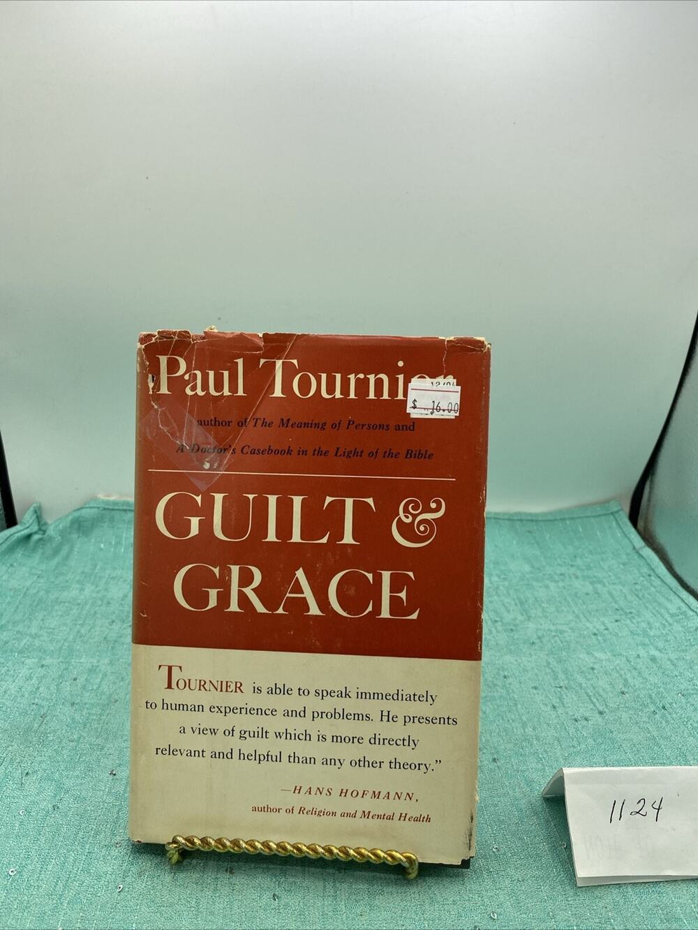 1962 HCDJ Guilt & Grace A Psychological Study Dr. Paul Tournier Harper & Row